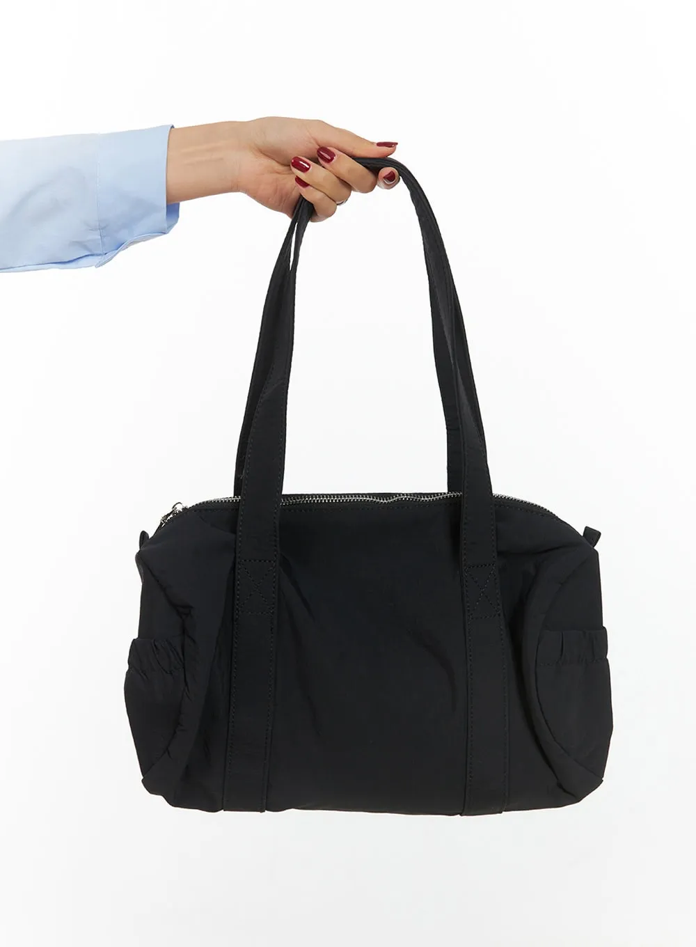 Nylon Pocket Shoulder Bag IS427