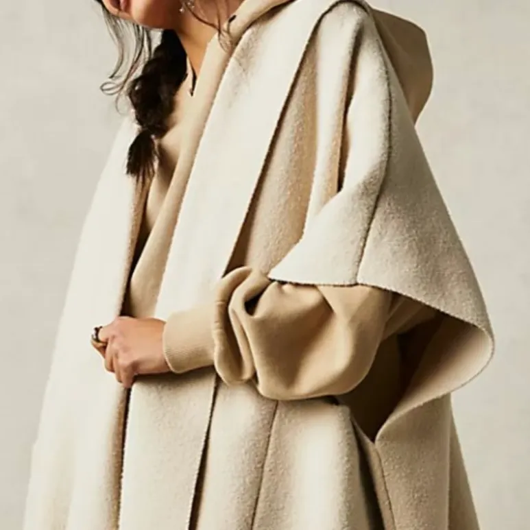 Oh So Warm Oversized Soft Knit Hooded Poncho Coat