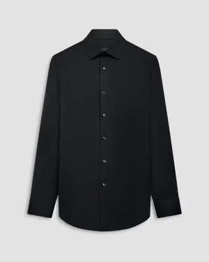 OOOHCOTTON 8 WAY STRETCH SOLID SHIRT - BLACK