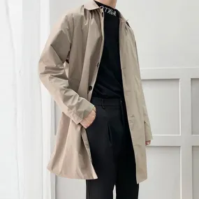 Oversized Retro Black Men Trench Coats Homme Casual Overcoat Elegant Coat Male Tunic Buttom Windbreaker Clothes Jacket For Men