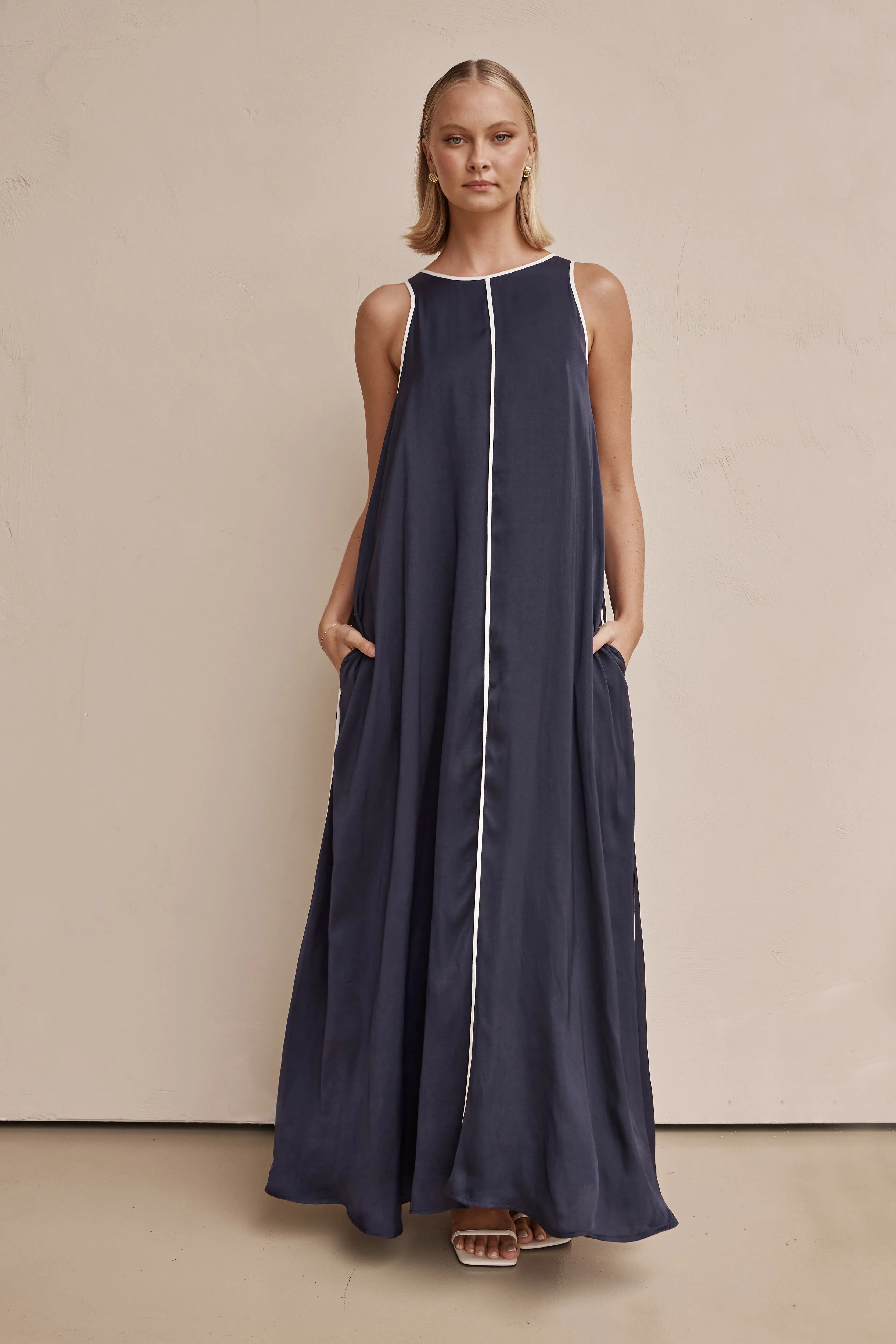 Palos Maxi Dress (Navy)