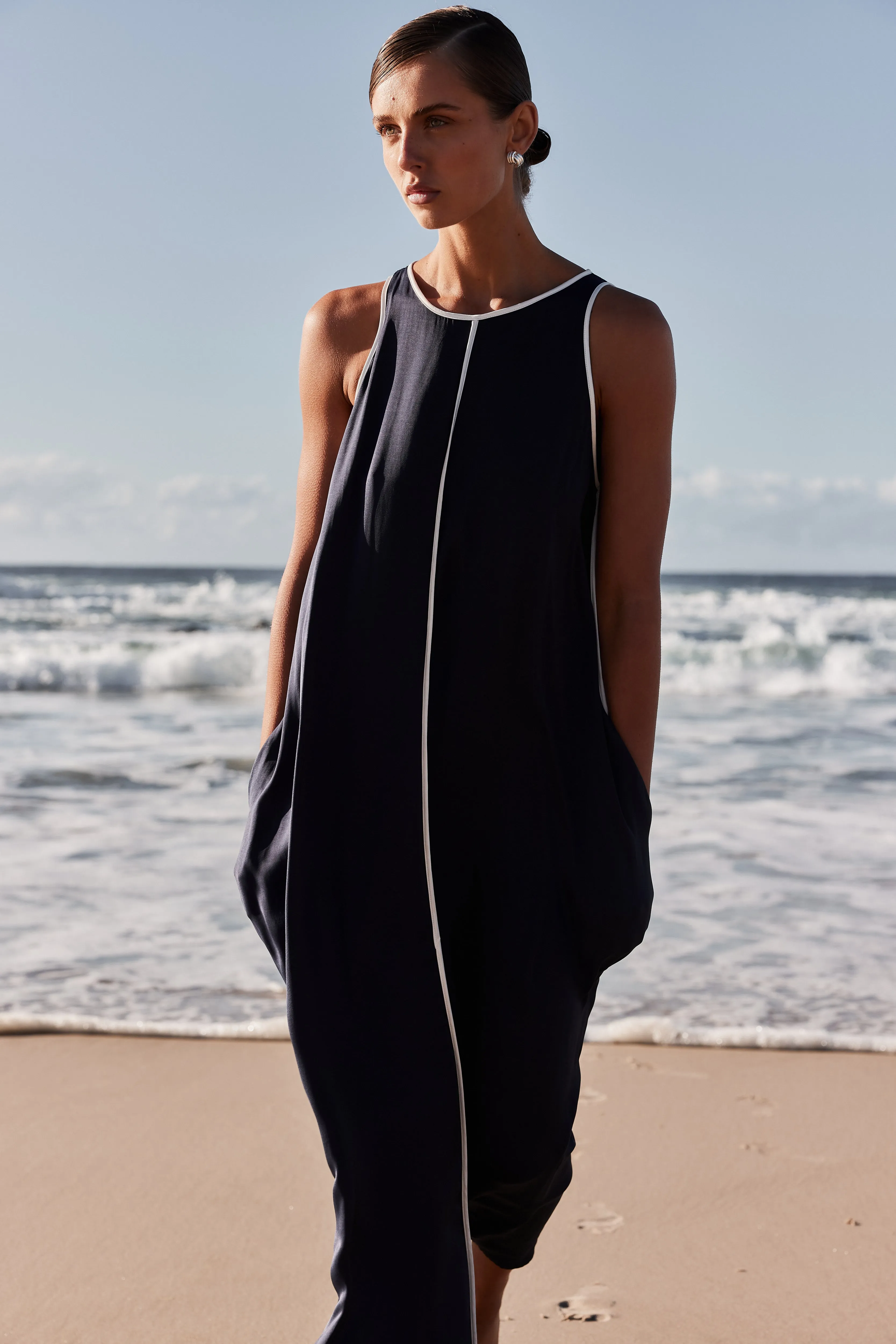 Palos Maxi Dress (Navy)