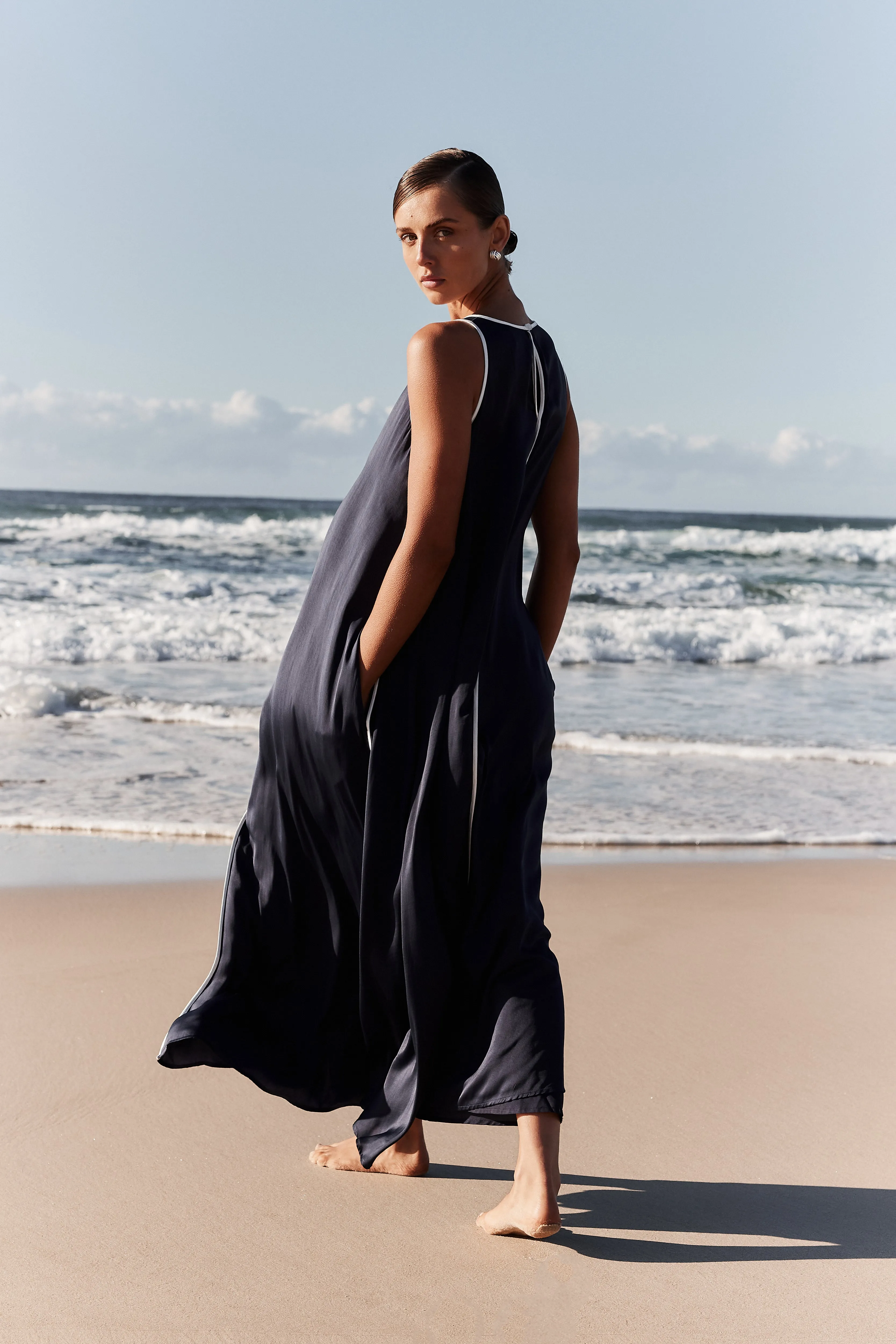 Palos Maxi Dress (Navy)