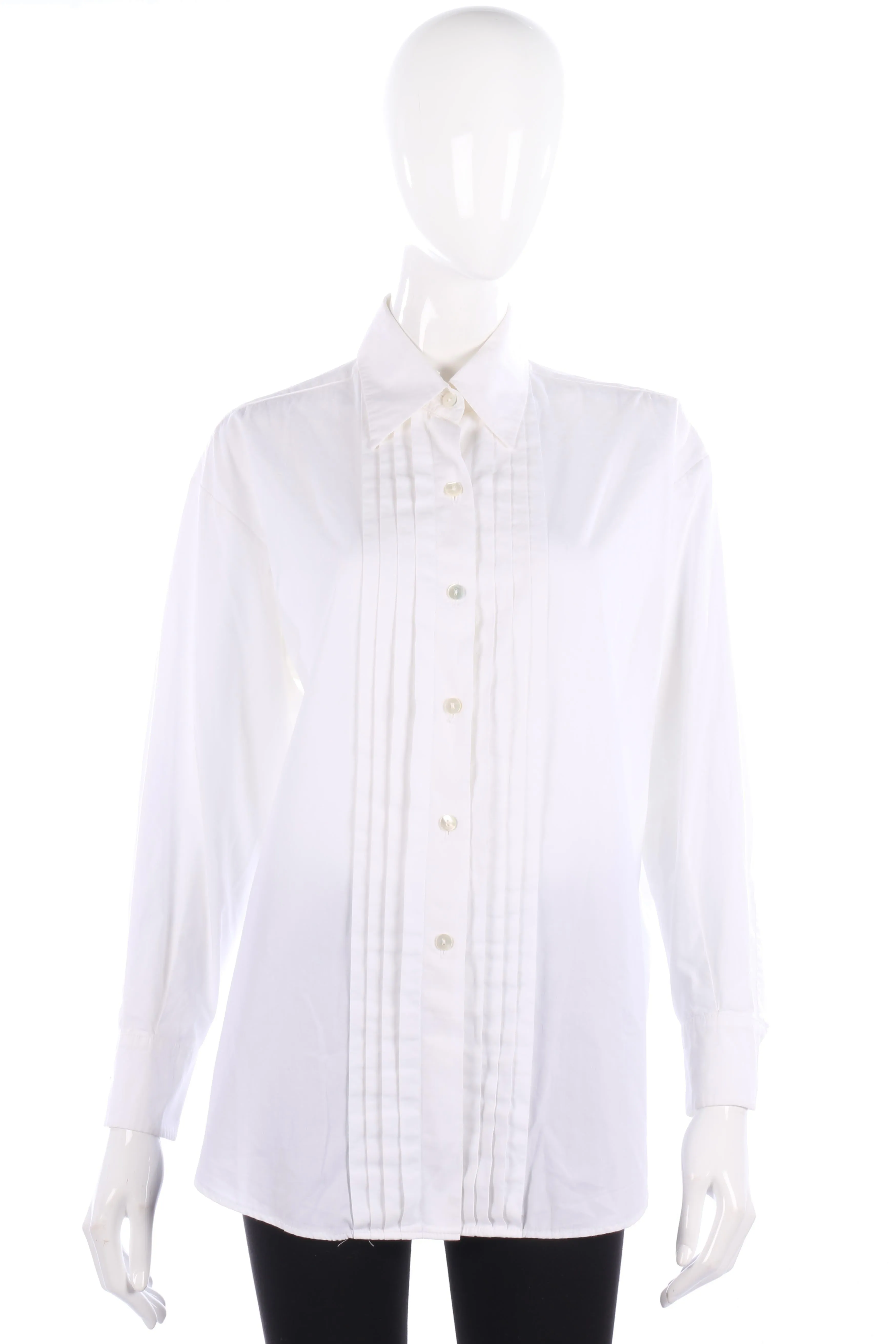 Paul Costelloe White Cotton Shirt UK Size 12