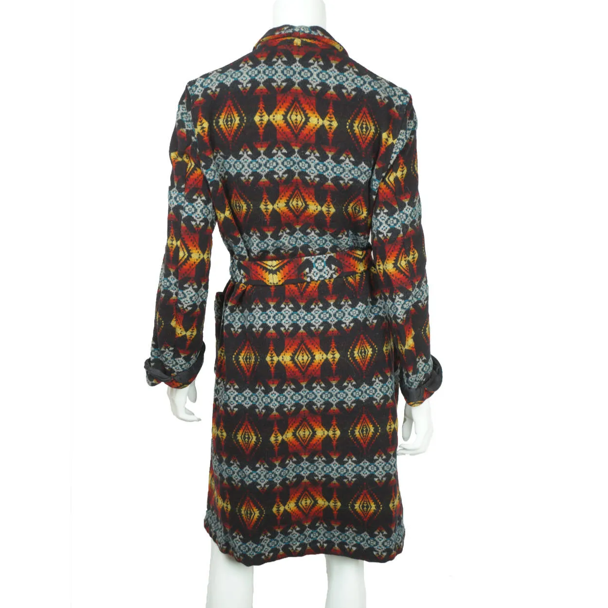 Pendleton Dressing Gown Aztec Indian Southwestern Indigenous Blanket Pattern L