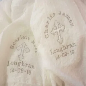 Personalised Baby Shawl Christening/ Baptism