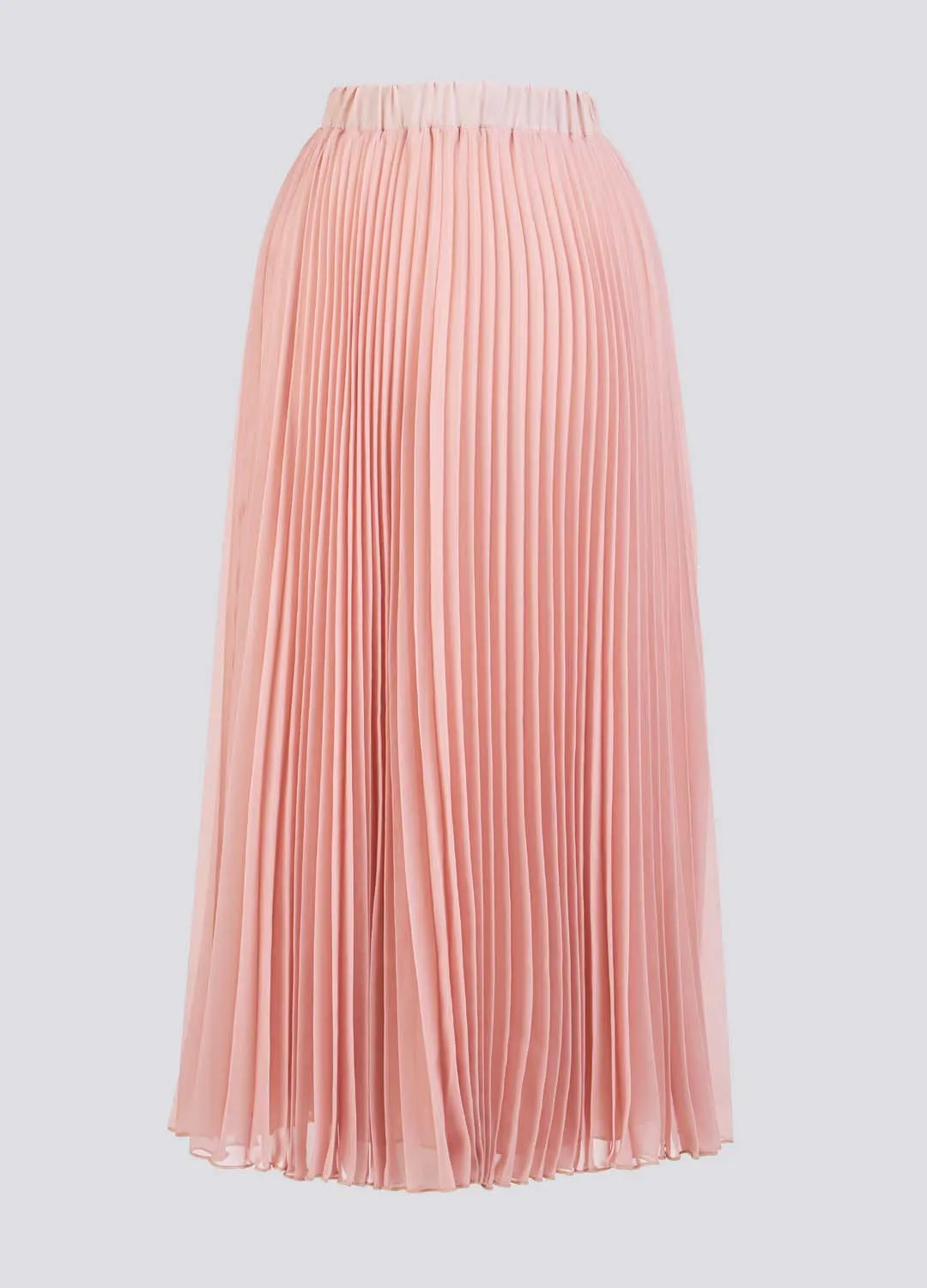 pink pleat skirt