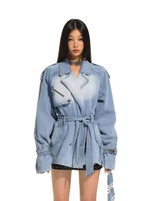 Planetary Denim Trench Coat