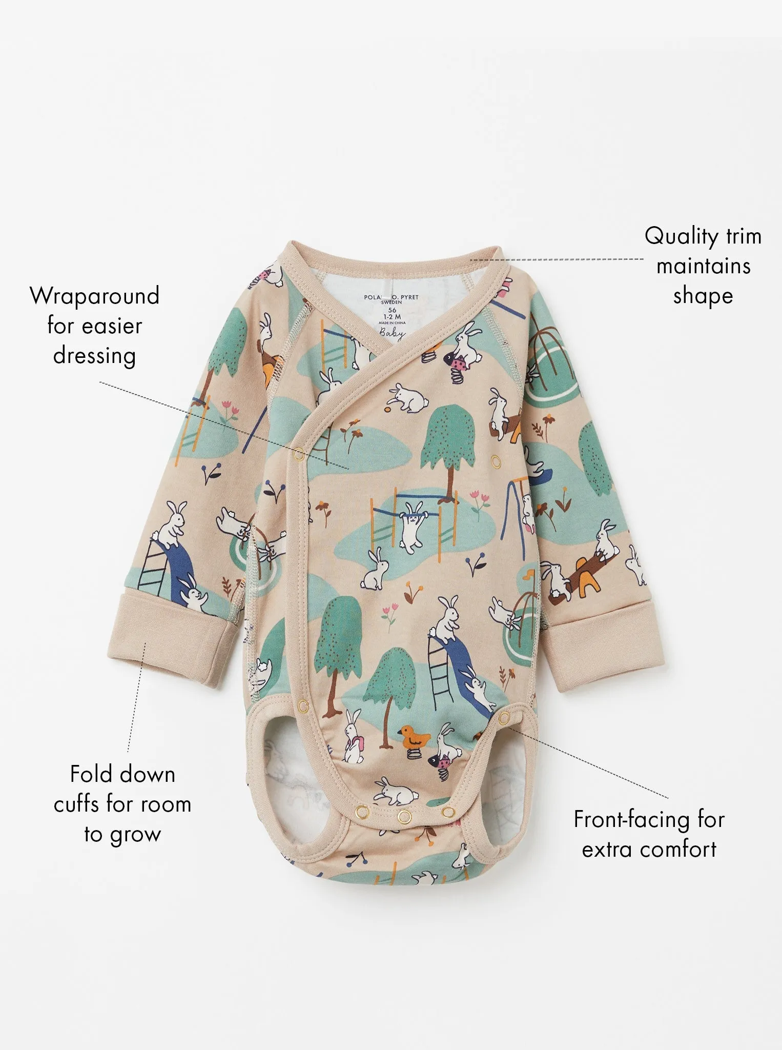 Playground Print Wraparound Babygrow