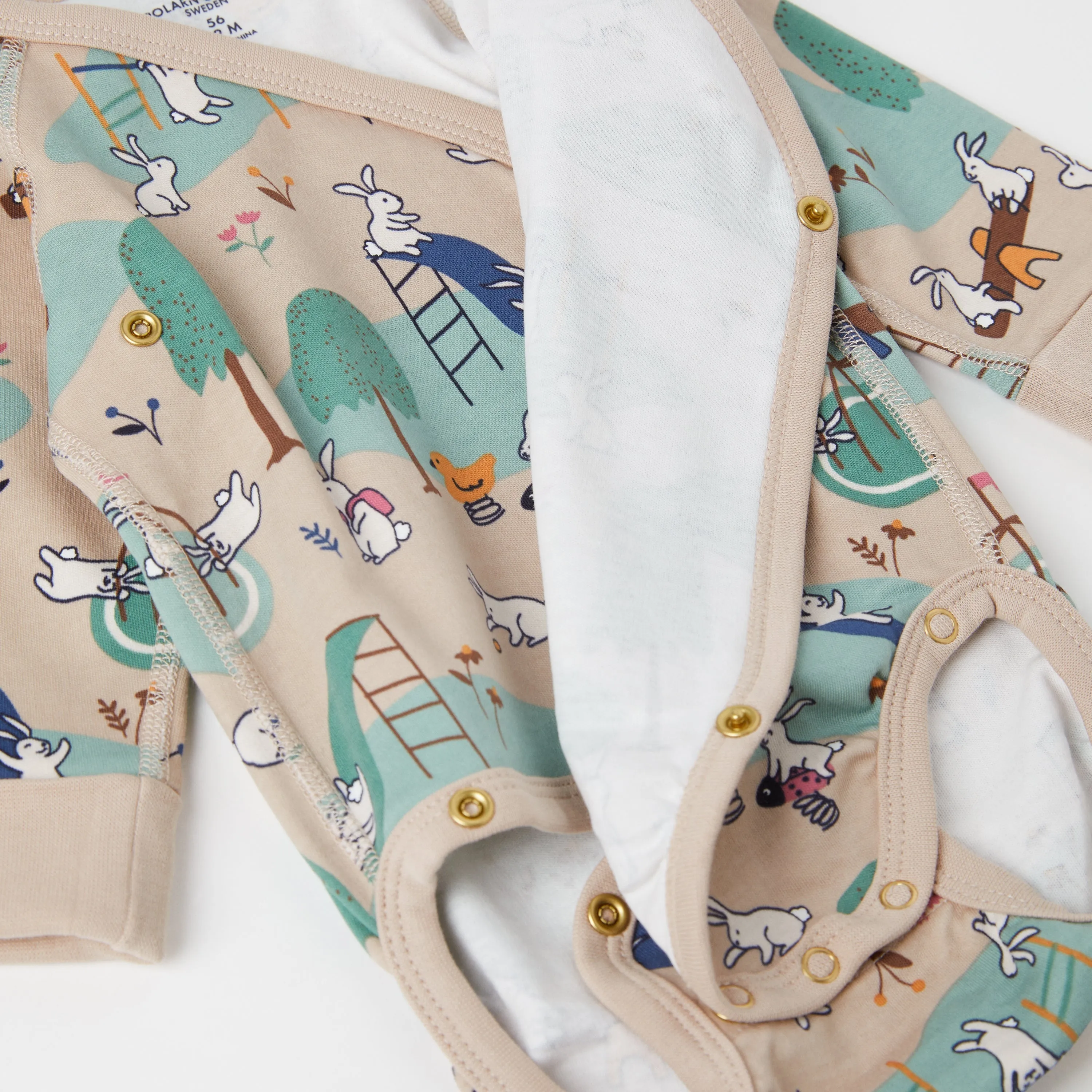 Playground Print Wraparound Babygrow