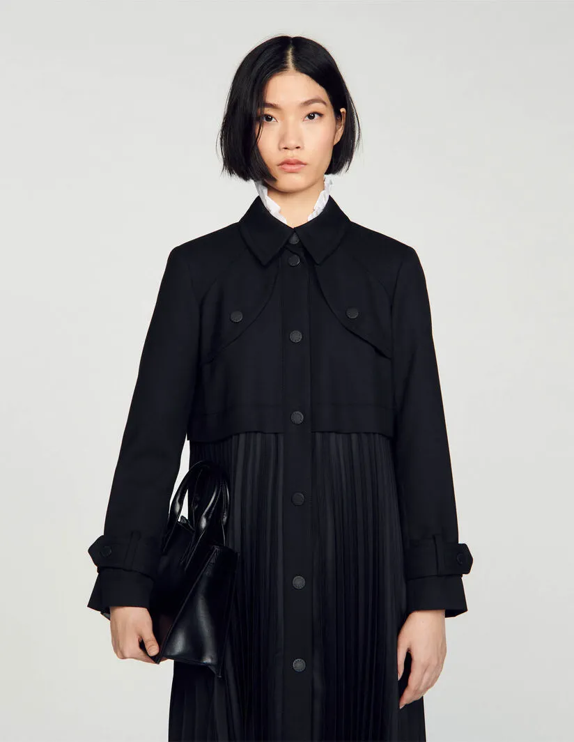 Pleated Trench Coat