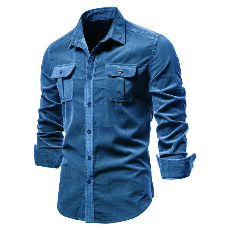 Pologize™ Leandro Long Sleeve Corduroy Button-Down Shirt