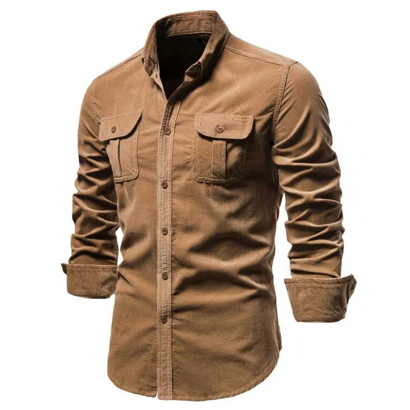 Pologize™ Leandro Long Sleeve Corduroy Button-Down Shirt