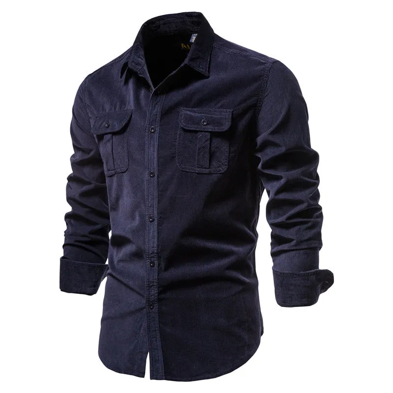 Pologize™ Leandro Long Sleeve Corduroy Button-Down Shirt