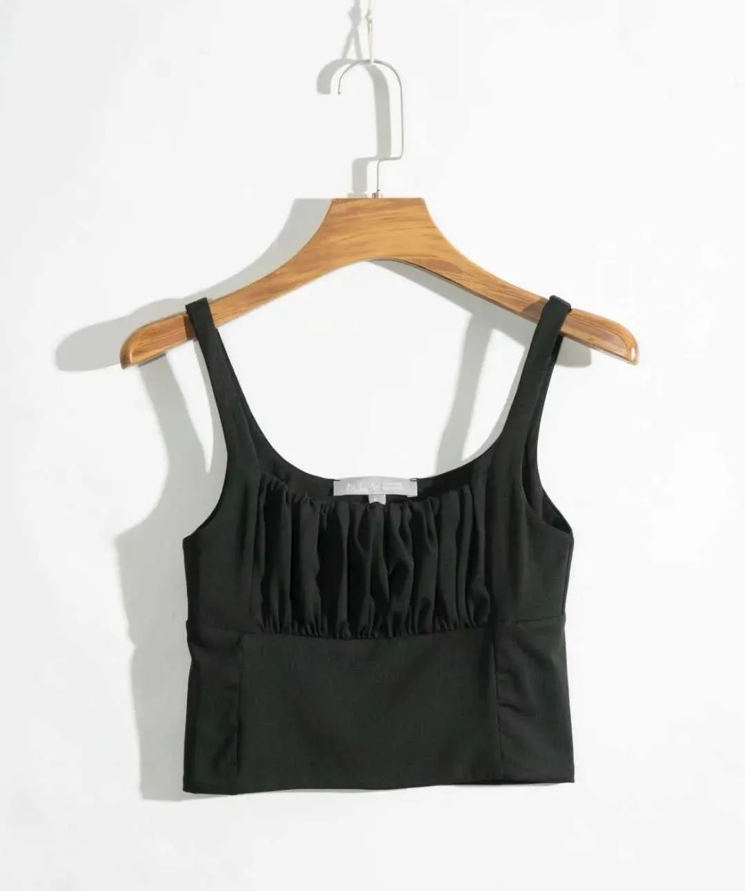 Pretty ruched Tank Top Women's Sleeveless Scrunch Shirt