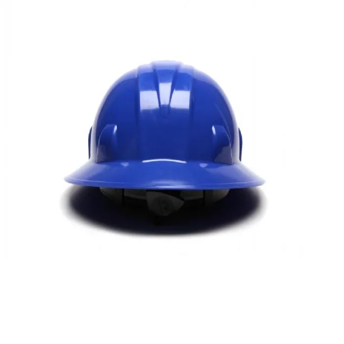 Pyramex HP24160 SL Full Brim 4 Point Ratchet Hard Hat, Blue, 1 Each