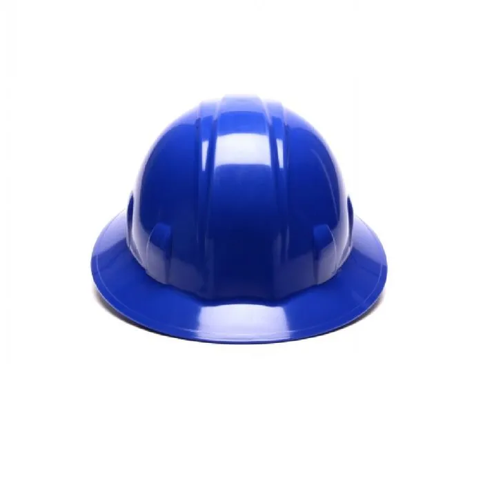 Pyramex HP24160 SL Full Brim 4 Point Ratchet Hard Hat, Blue, 1 Each