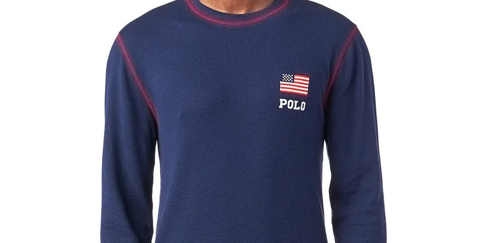 Ralph Lauren Men's Long Sleeve Thermal Shirt Blue Size XX-Large