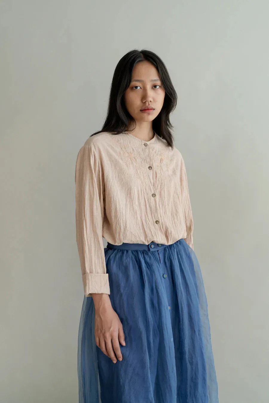 RB Lola french blue silk skirt