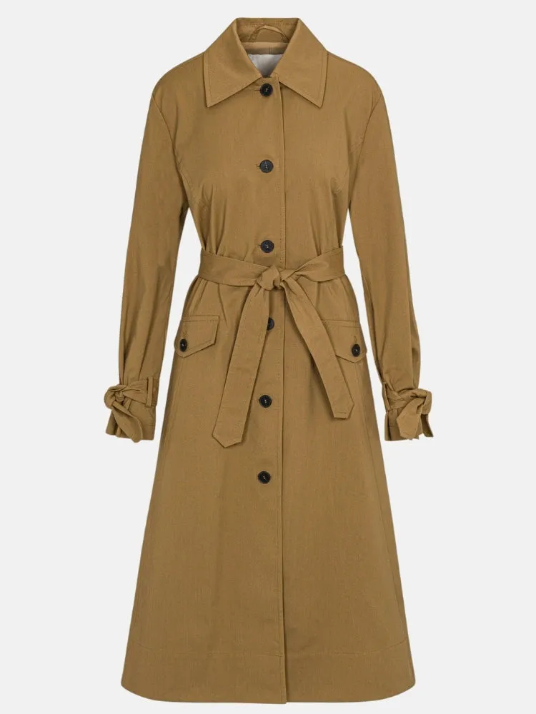 Refined Sateen Trench Coat