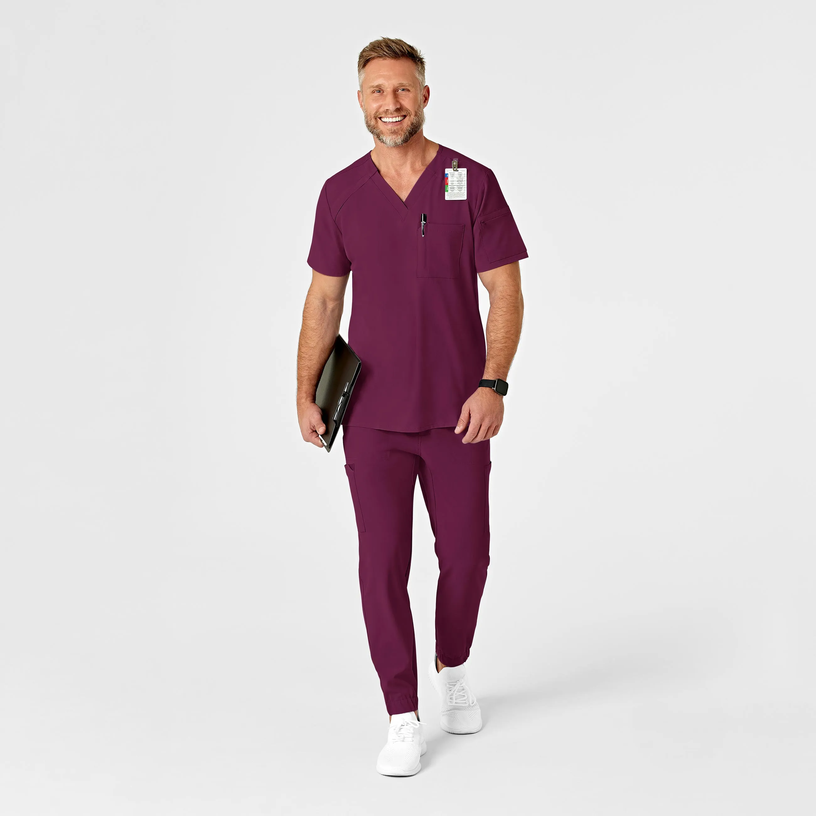 RENEW Men's Jogger Scrub Pant - Wine