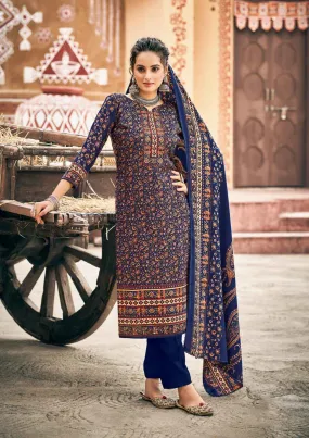 Roli Moli Pashmina Dark Blue suits Winter Collection