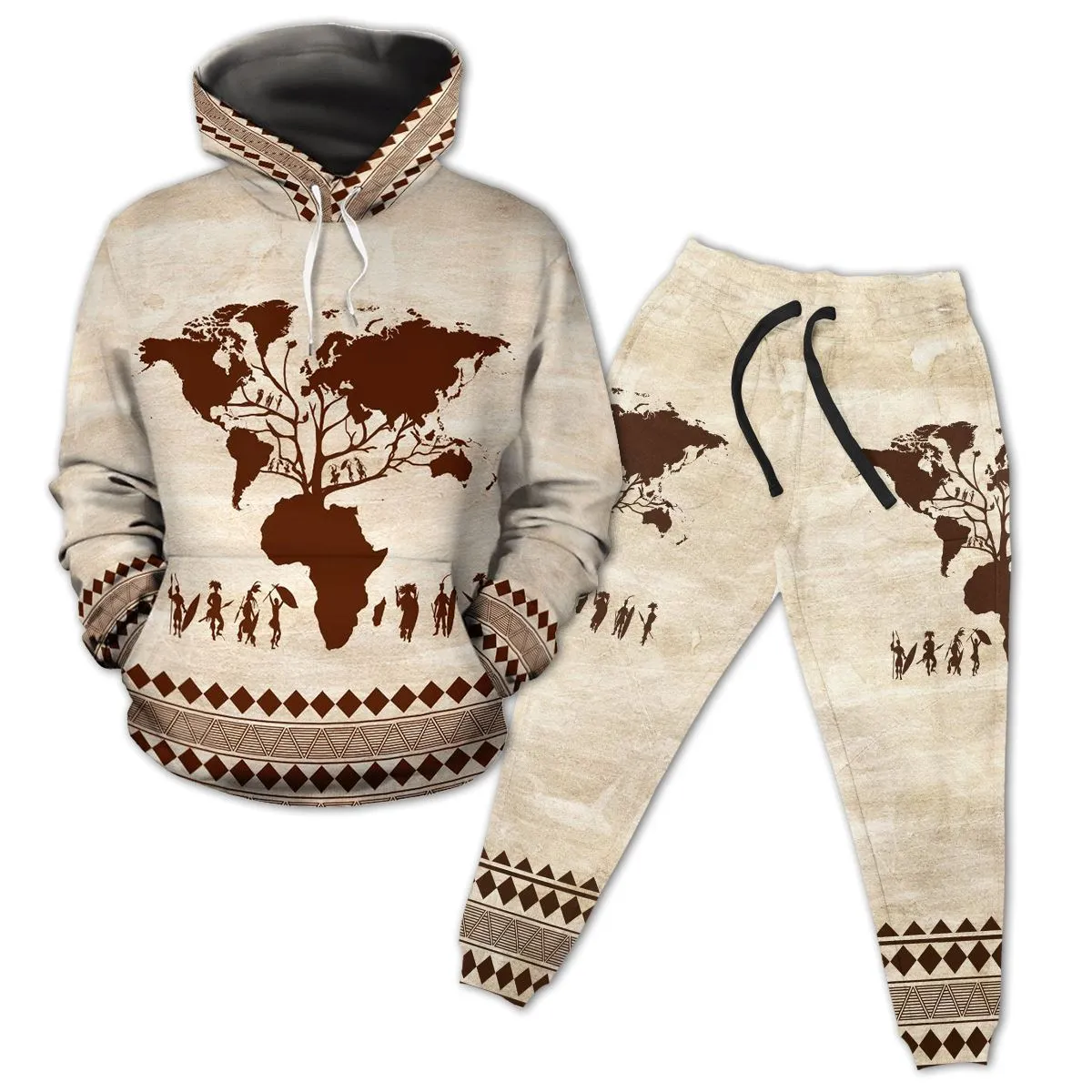 Root Africa All-over Hoodie And Joggers Set