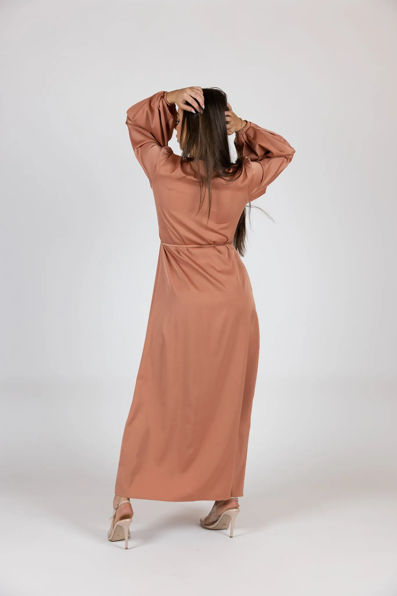 Satin Love Wrap Dress