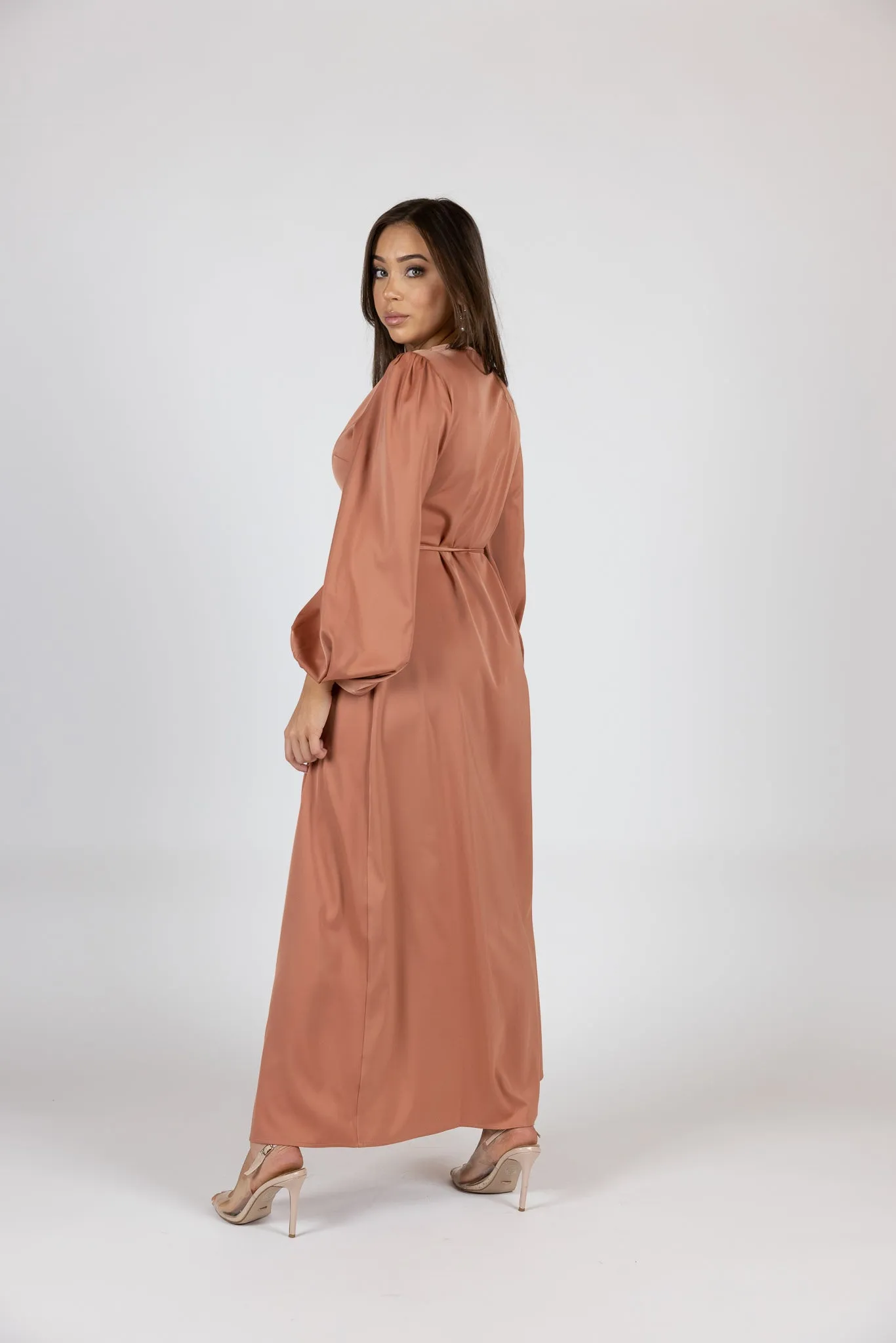 Satin Love Wrap Dress