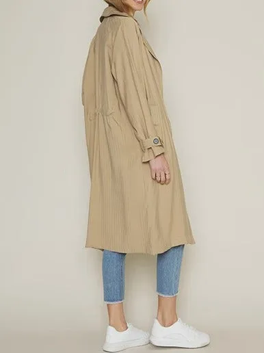 Schedule It Pocketed Light Weight Trench Coat