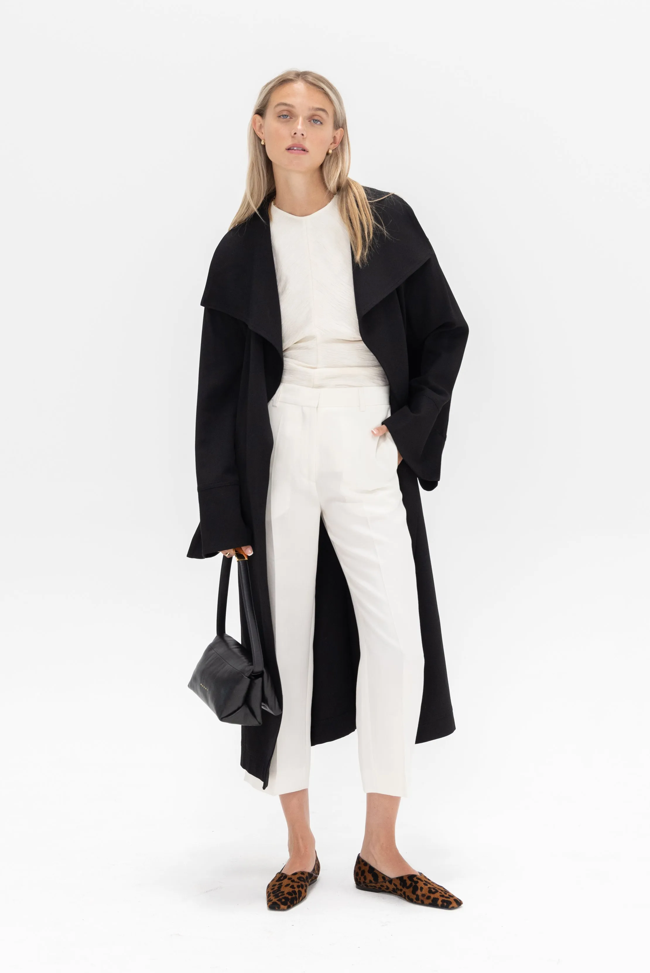 Signature Twill Coat, Black