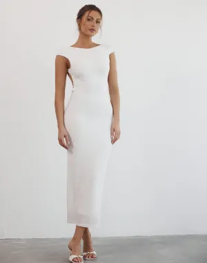 Skylah Maxi Dress (White)