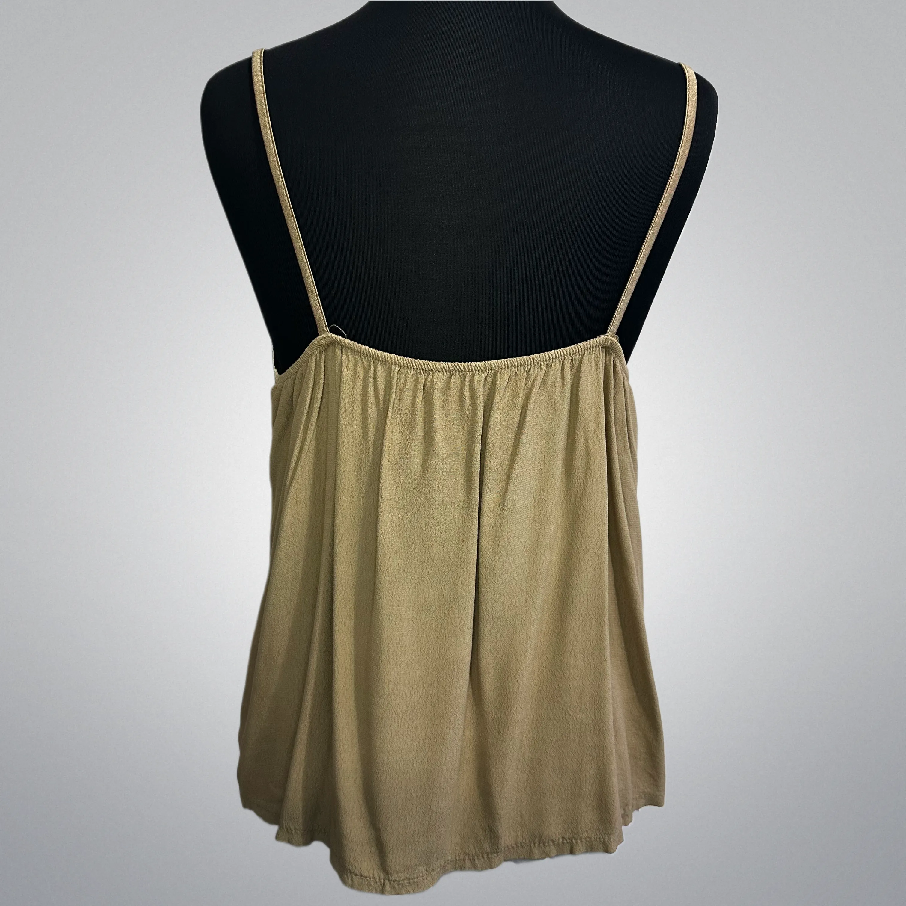 Sleeveless Top With Satin Accent