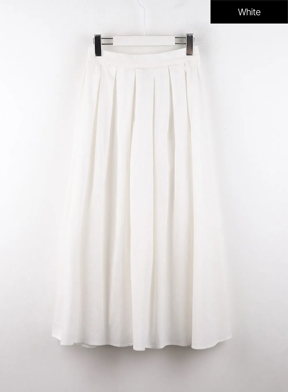 Solid Waist Banding Maxi Skirt OD320