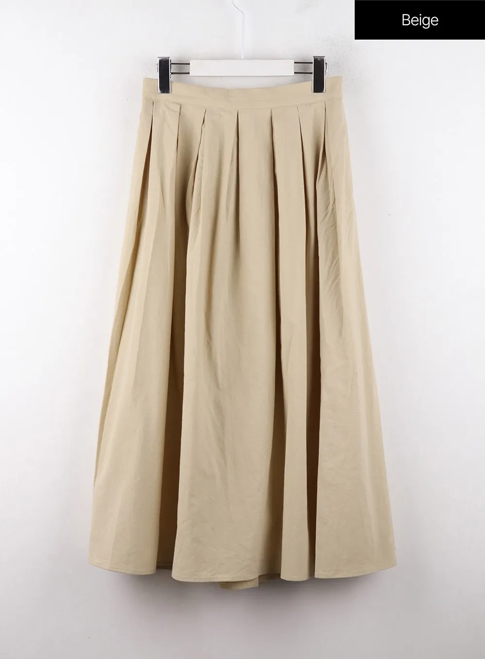 Solid Waist Banding Maxi Skirt OD320