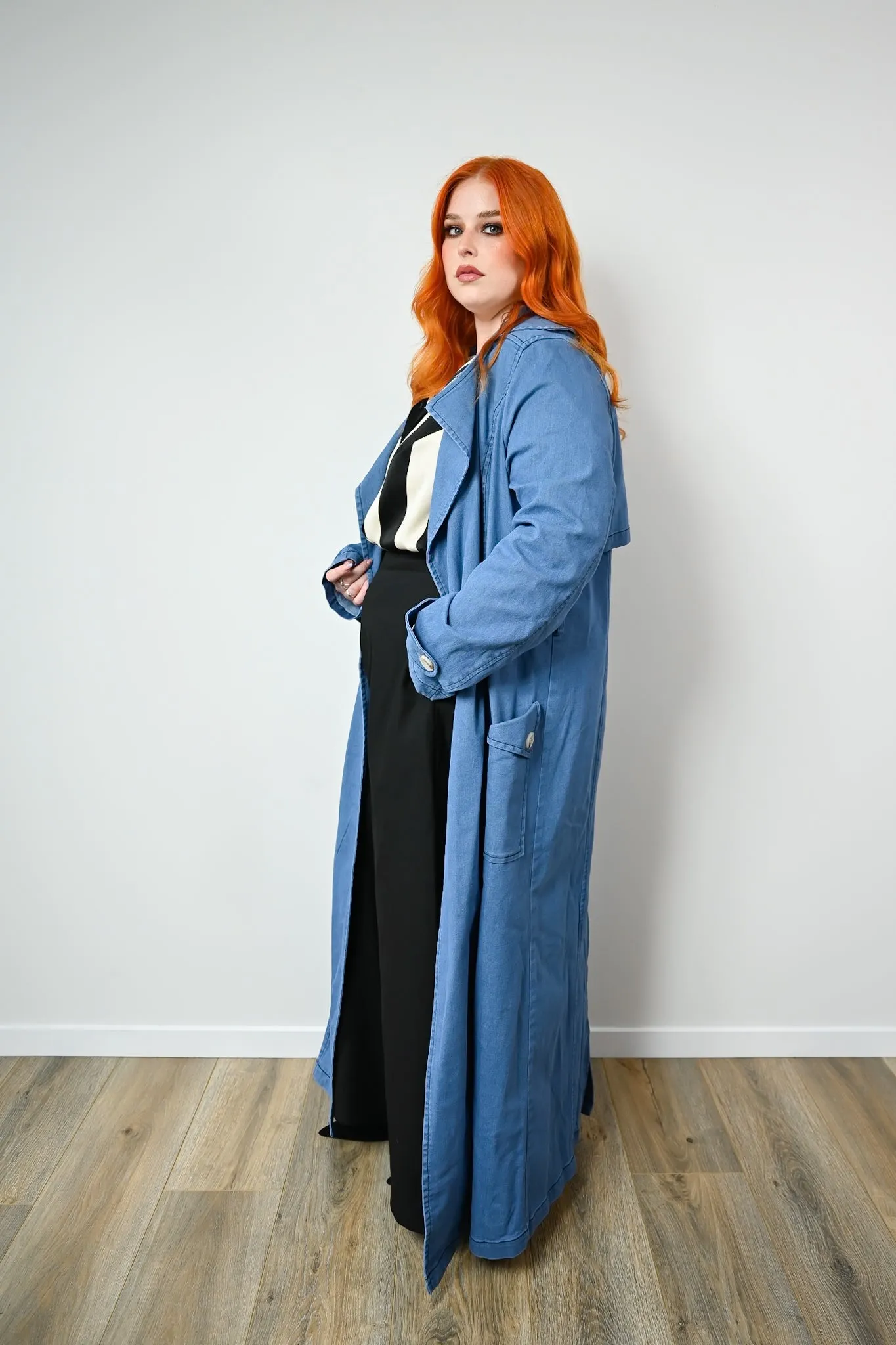 Sydney Denim trench - light blue