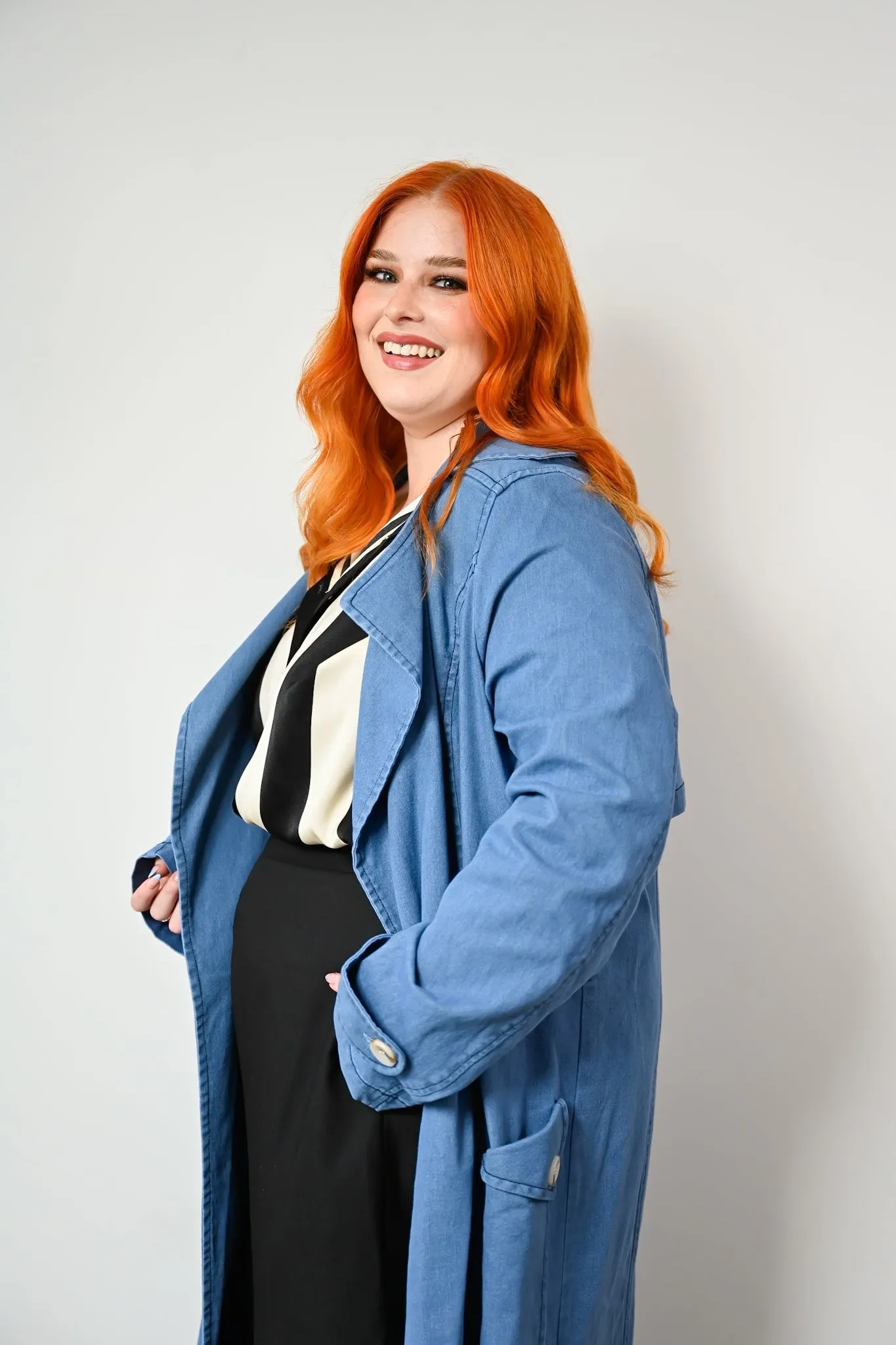 Sydney Denim trench - light blue