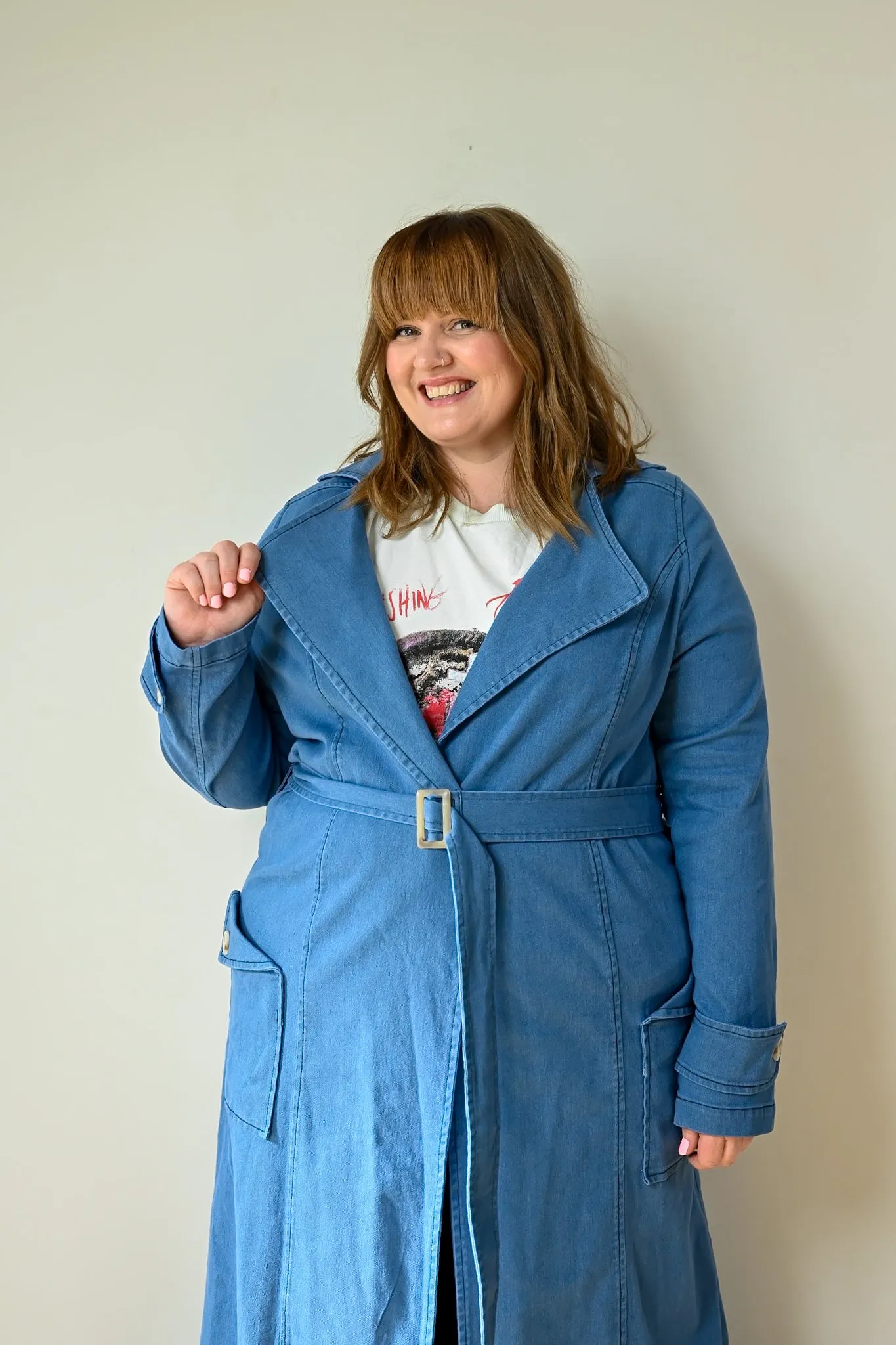 Sydney Denim trench - light blue