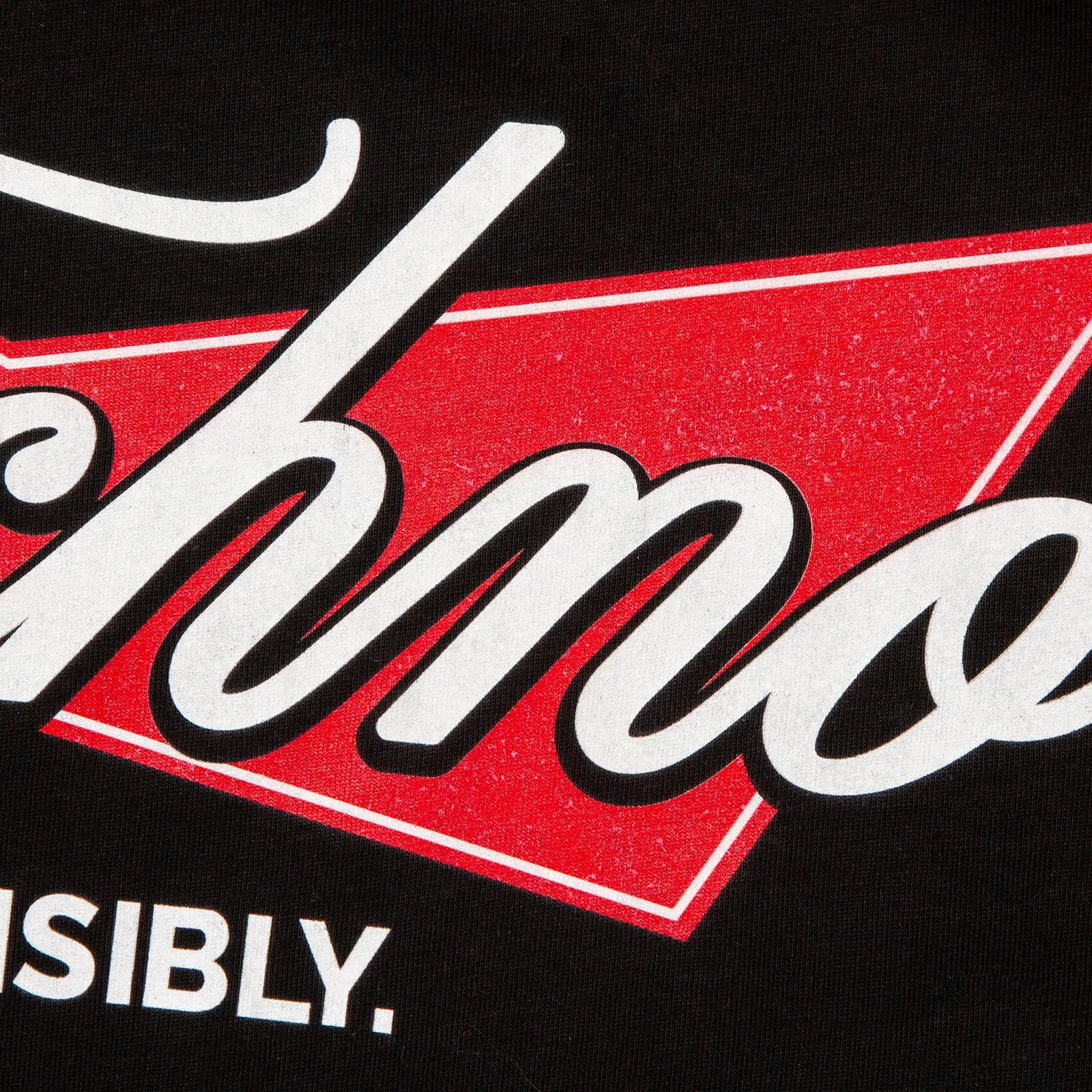 Techno Responsibly Front Print - Tshirt - Black