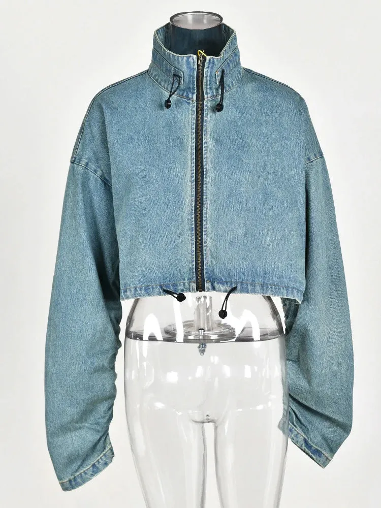 TEEK - Drawstring Denim Pocketed Pieces