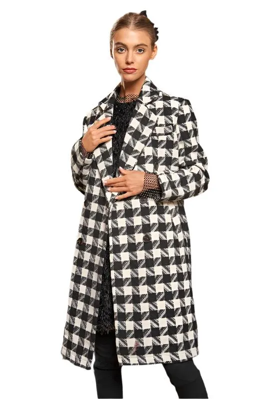 TEEK - Textured Knit Tweed Coat