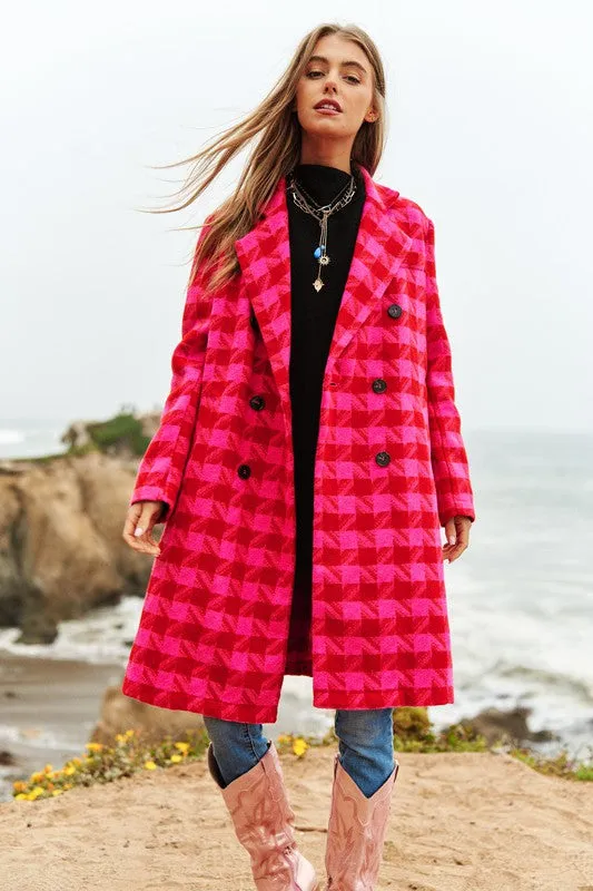 TEEK - Textured Knit Tweed Coat