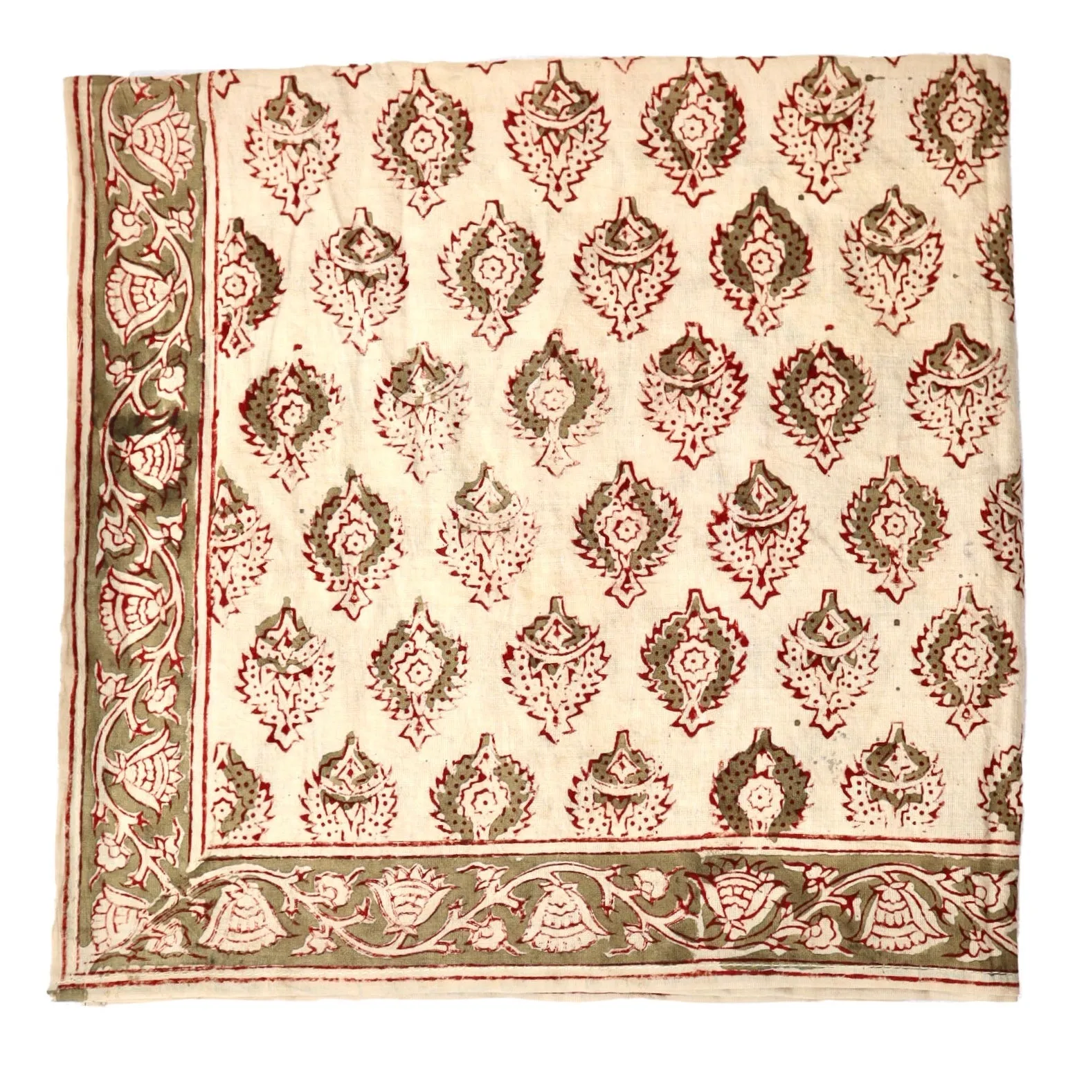 Terracotta Medallion - Kalamkari Cotton Bandana  (KK1409)