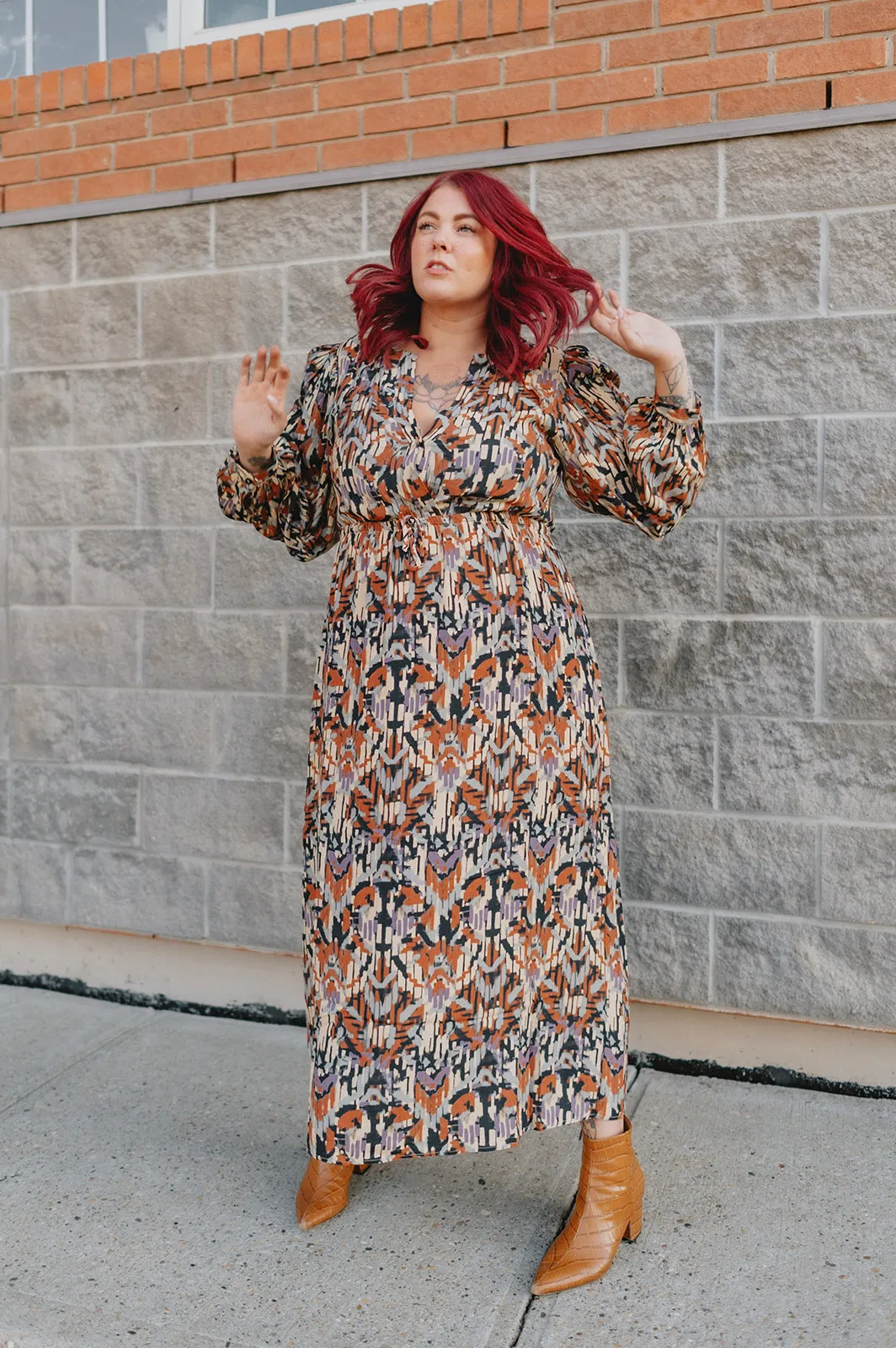 The Agatha Maxi Dress - Brick