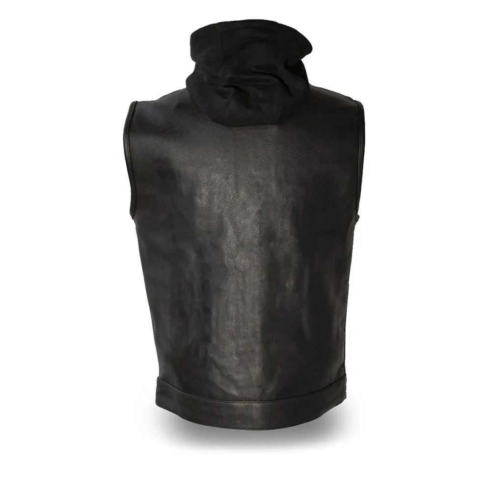 The Assassin Men's Banded Collar & Removable Hoddie Vest