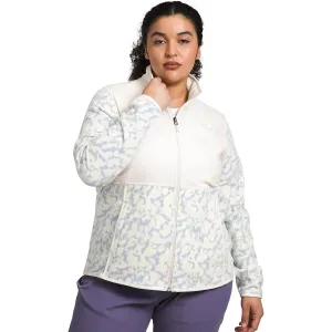 THE NORTH FACE Women's Alpine Polartec 100 Jacket (Standard and Plus Size), Dusty Periwinkle Graphic Dye Print/Gardenia White, 2X