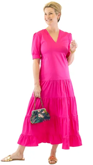 Tiered Maxi Dress - Pink