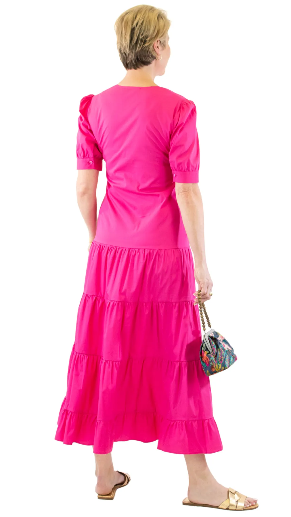 Tiered Maxi Dress - Pink