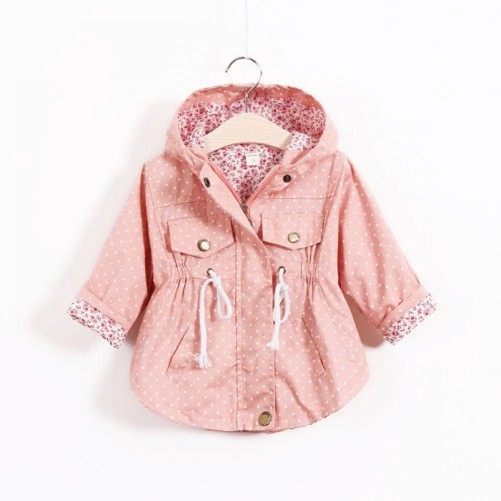 Toddler Girls Coat Long Sleeve Bat Shirt Trench Coat Wholesale