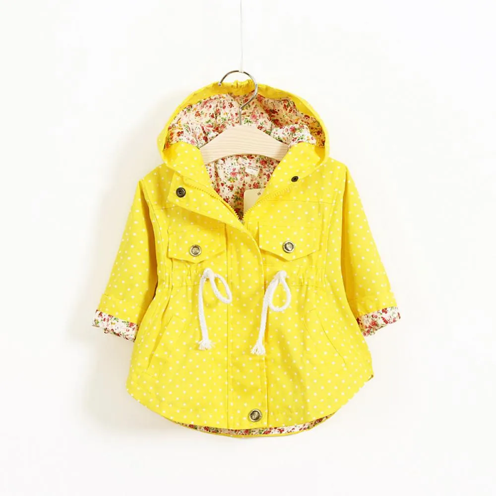 Toddler Girls Coat Long Sleeve Bat Shirt Trench Coat Wholesale